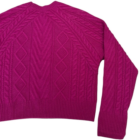 NWT Rag & Bone Pierce Cashmere Cable Sweater in Plum Size Extra Large - Picture 11 of 13